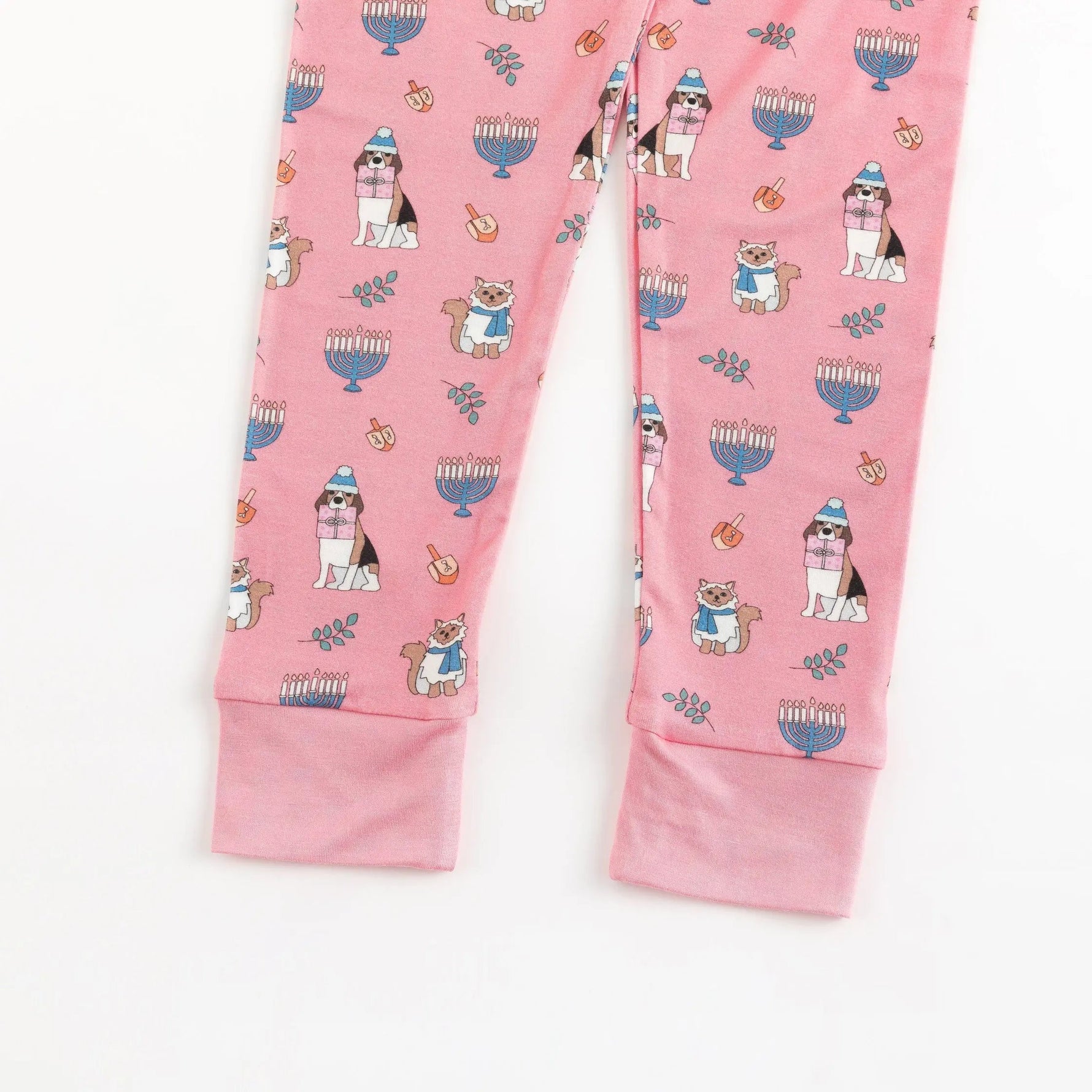 Dreamlet Hanukkah Pets (Long Sleeve PJ) - Pink - 