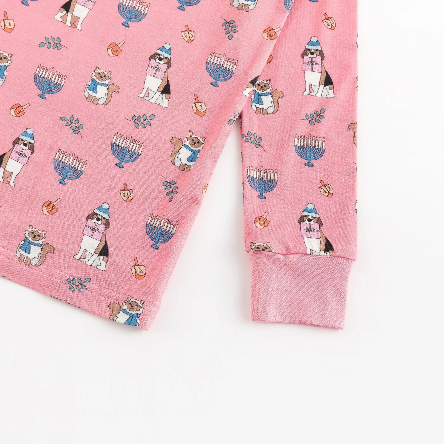 Dreamlet Hanukkah Pets (Long Sleeve PJ) - Pink - 