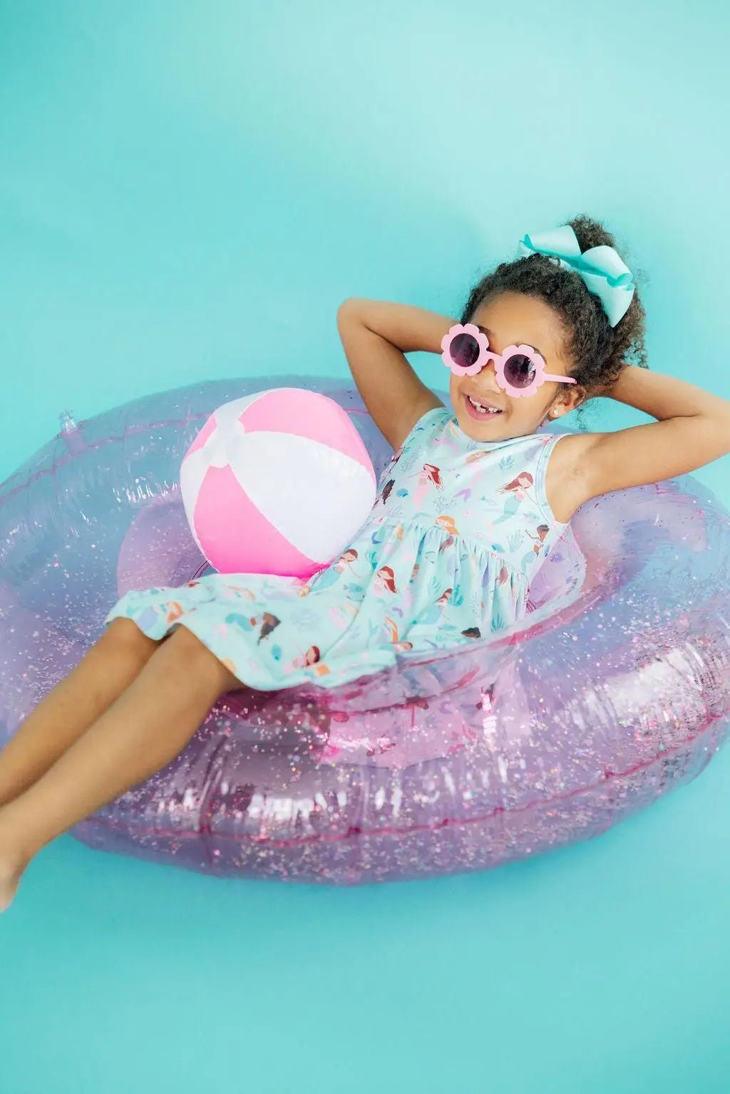Happy as a Clam Tank Twirl Dress - Inflatable, Pink, Child, Fun, Leisure | Everetts Place