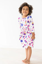 Mila & Rose ® Happy Birthday 3/4 Sleeve Pocket Twirl Dress - 