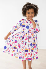 Mila & Rose ® Happy Birthday 3/4 Sleeve Pocket Twirl Dress - 