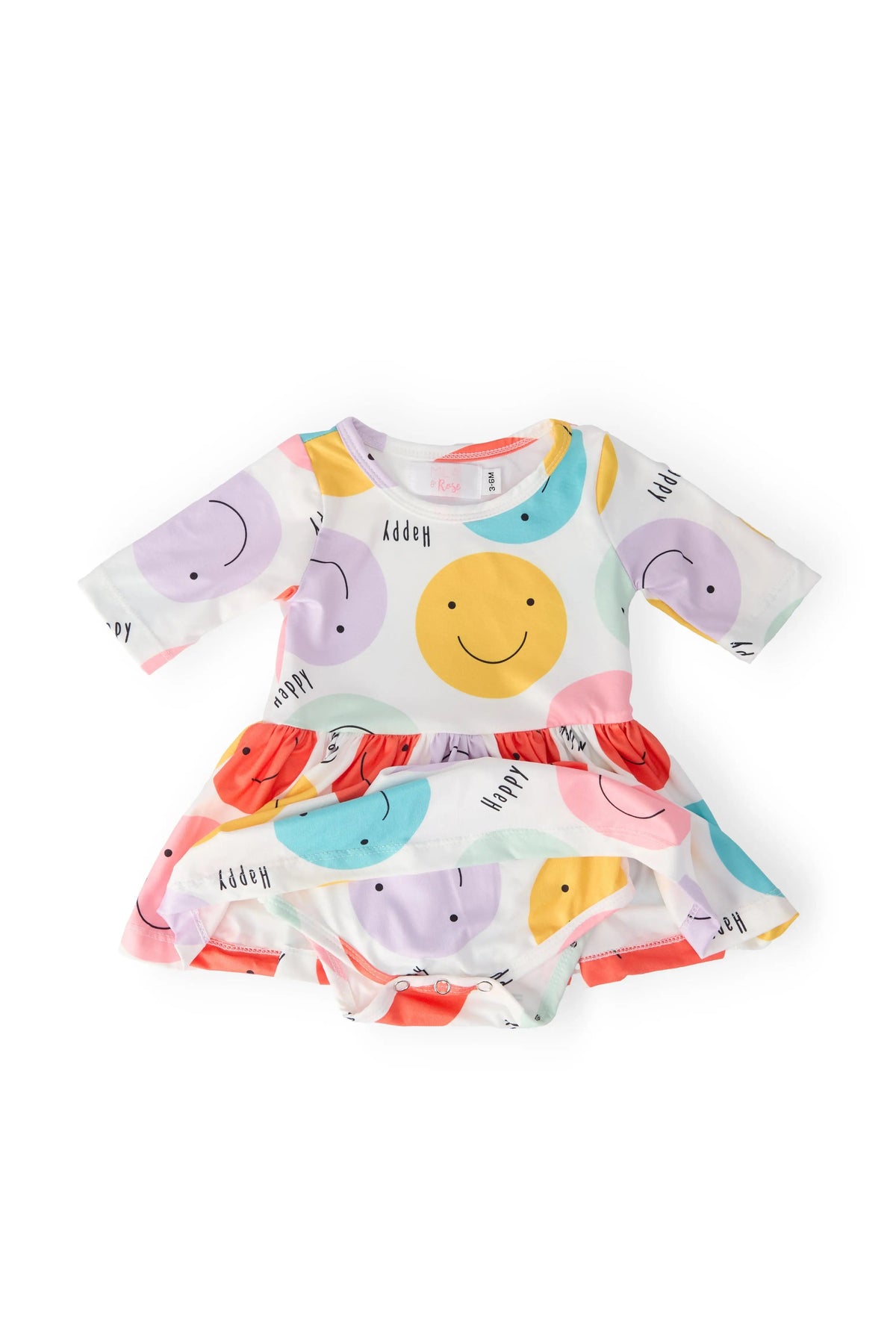 Mila & Rose ® Happy Days 3/4 Sleeve Twirl Bodysuit - 