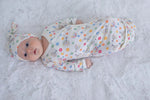 Bestaroo Happy Hanukkah Baby Gown And Hat Set In Soft Bamboo With Mittens - 