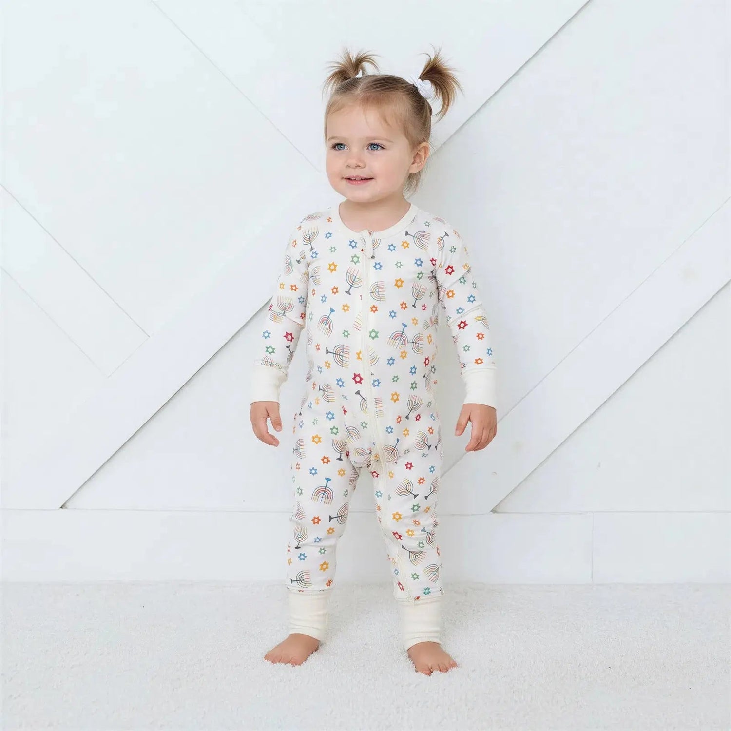 Happy Hanukkah Convertible Coverall - Sleeve, Baby & Toddler Clothing, Eye, Facial expression, Child | Everetts Place