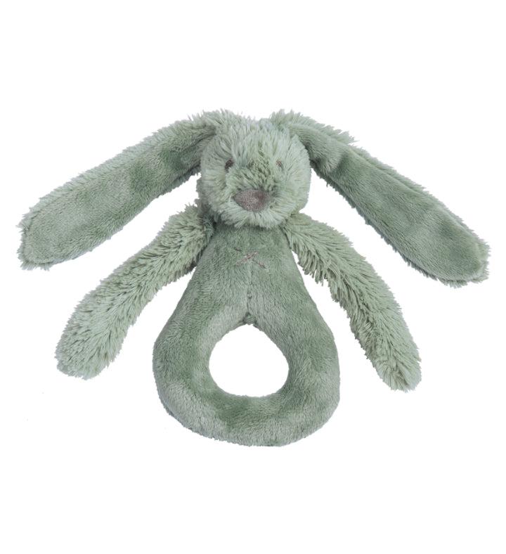 Newcastle Classics Happy Horse Green Rabbit Richie Rattle Soft Plush Toy for Infants - 