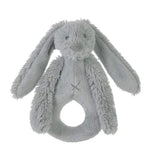 Newcastle Classics Happy Horse Grey Rabbit Rattle with Soft Plush Texture for Infants - 