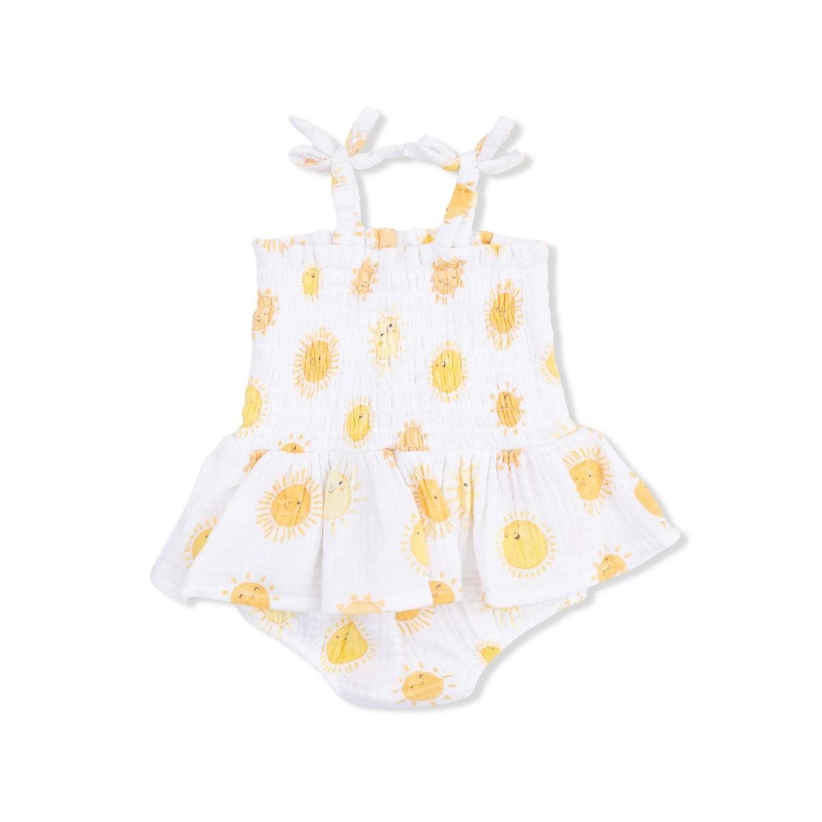 Angel Dear Happy Suns - Smocked Bubble with Skirt - 