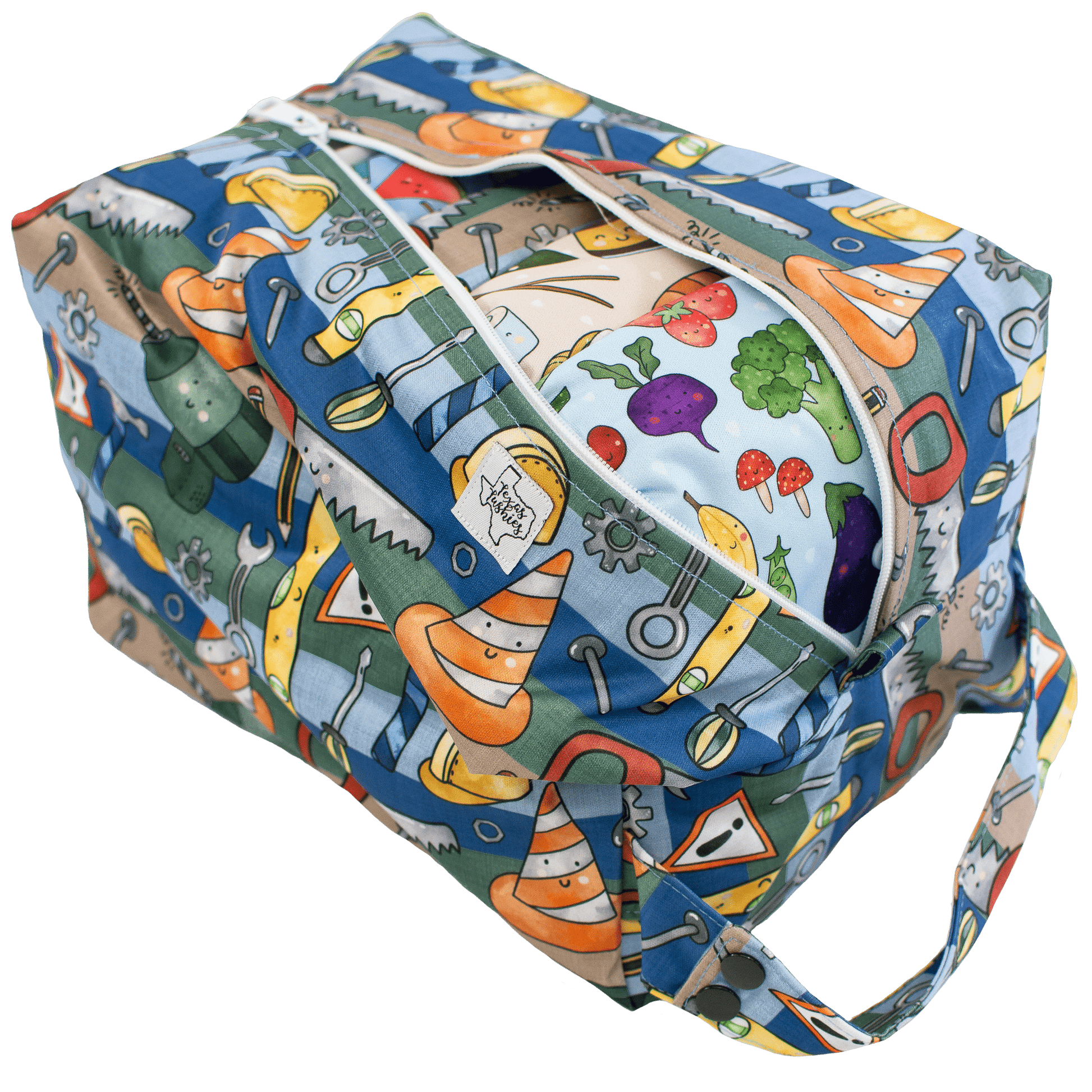Happy Tools Diaper Pod with Dual Layer PUL and Snap Handle for Easy Carrying Texas Tushies