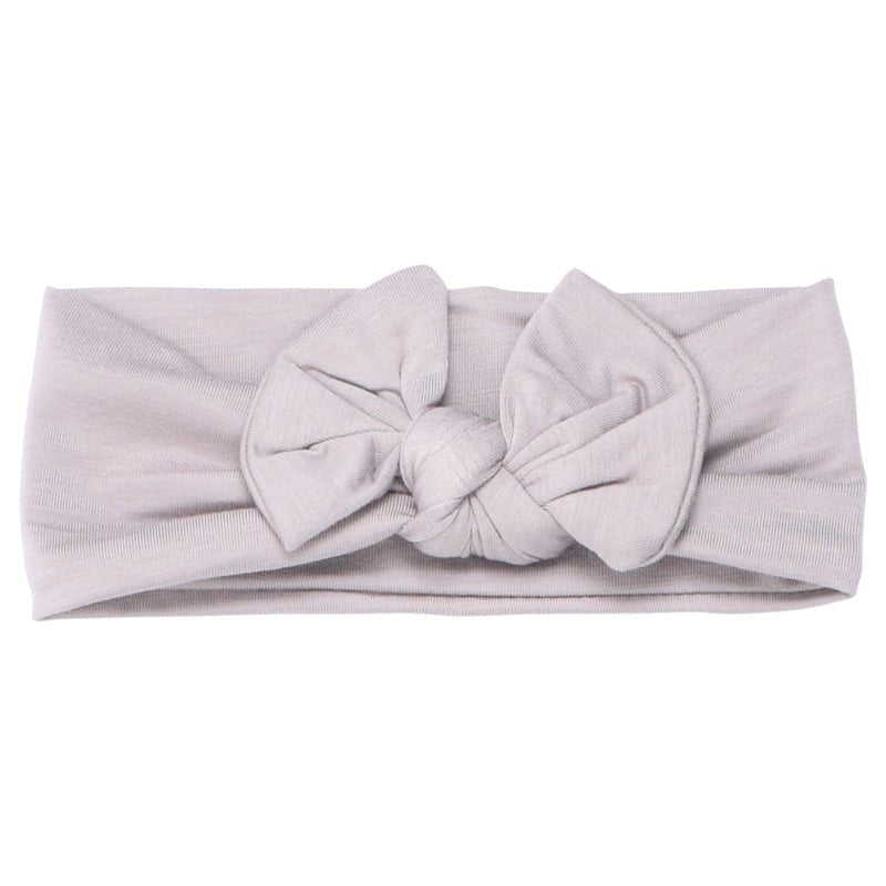 Three Little Tots Harbor Mist Knotted Headband (Taupe) - 