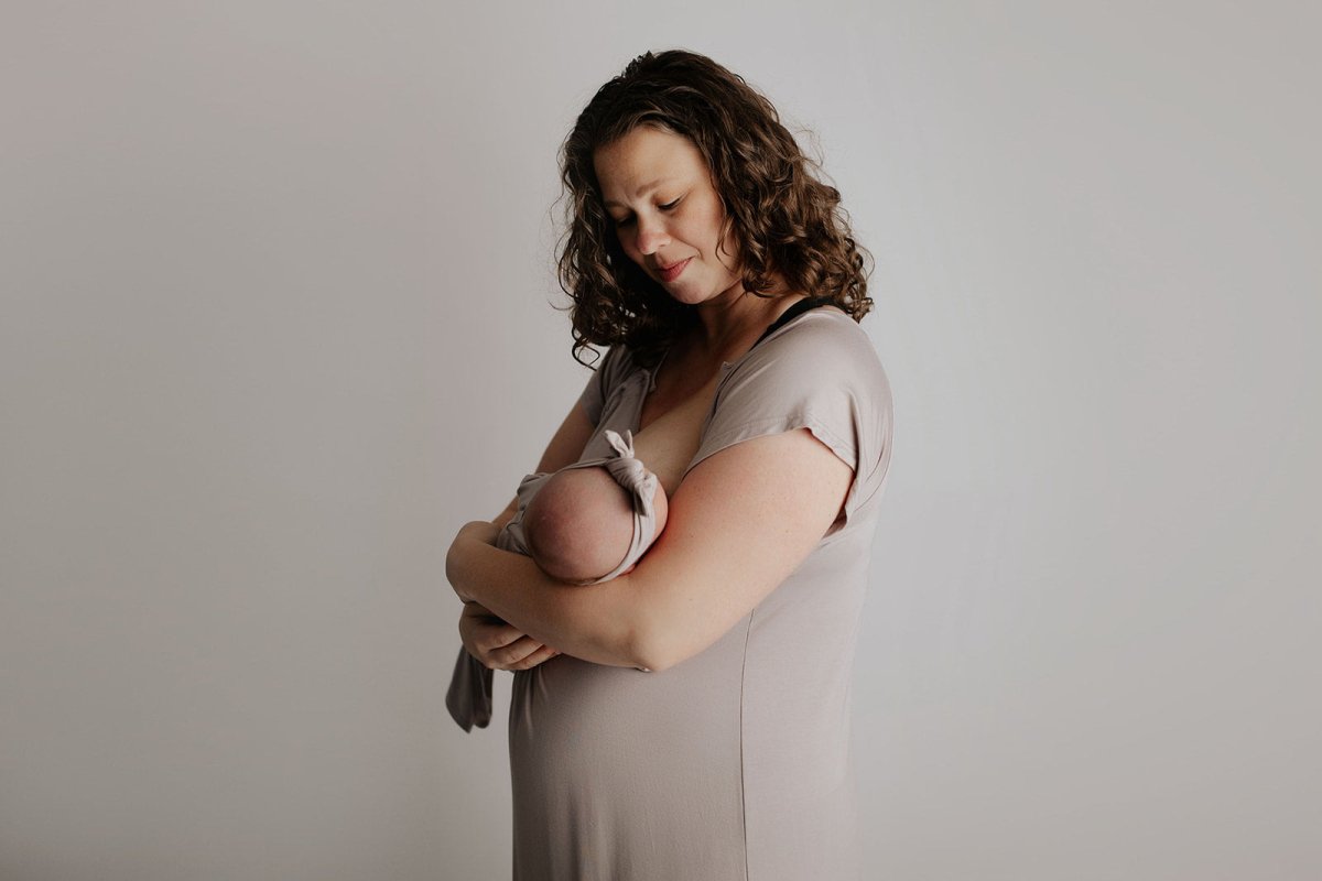 Three Little Tots Harbor Mist Labor and Delivery Nursing Hospital Gown - 