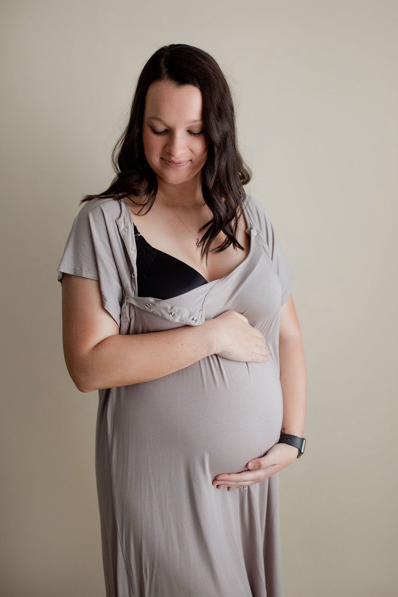 Three Little Tots Harbor Mist Labor and Delivery Nursing Hospital Gown - 