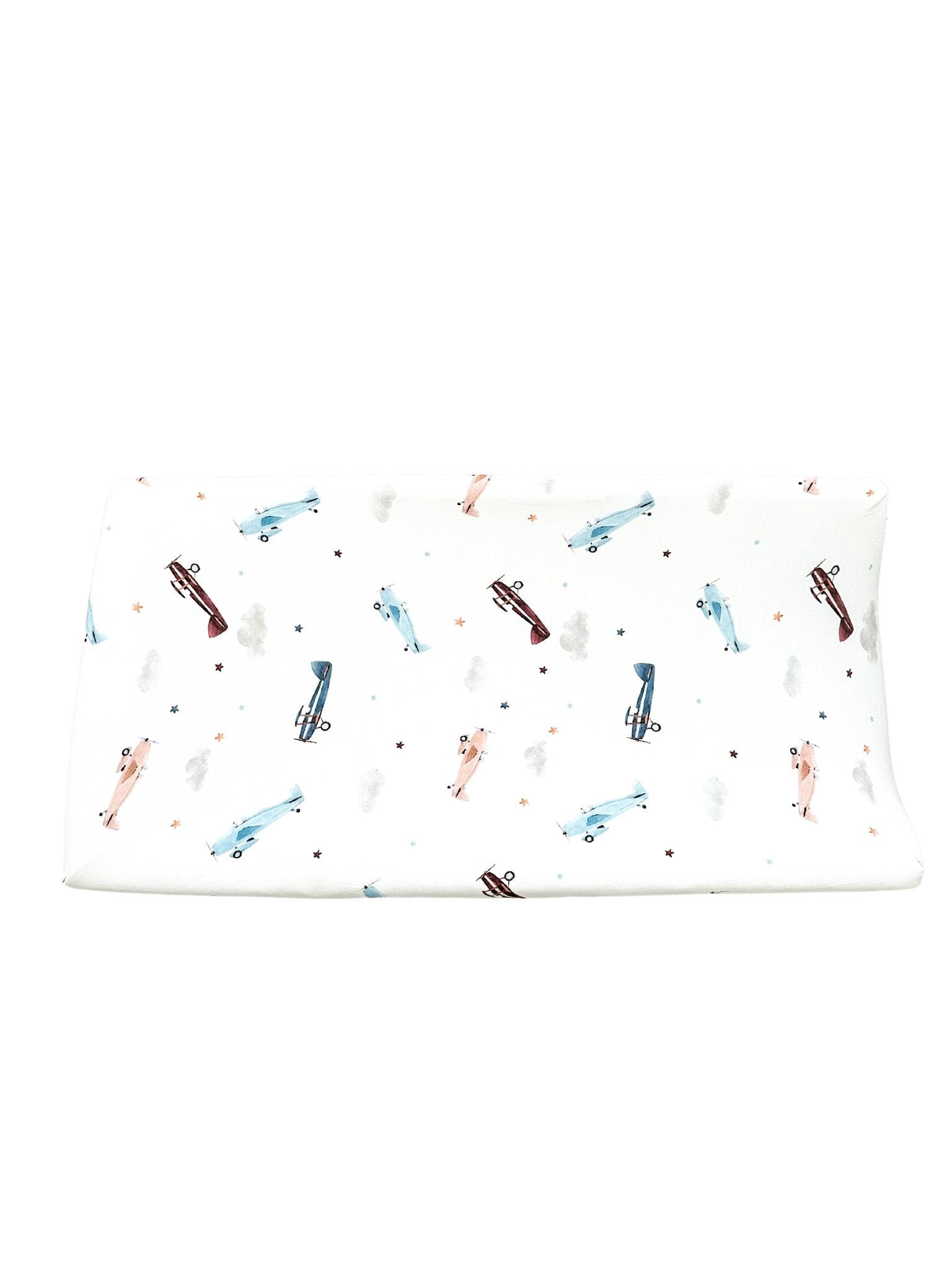 Harp Angel Boutique Harp Angel Boutique Bamboo Changing Pad Cover - Vintage Airplane Everetts Place