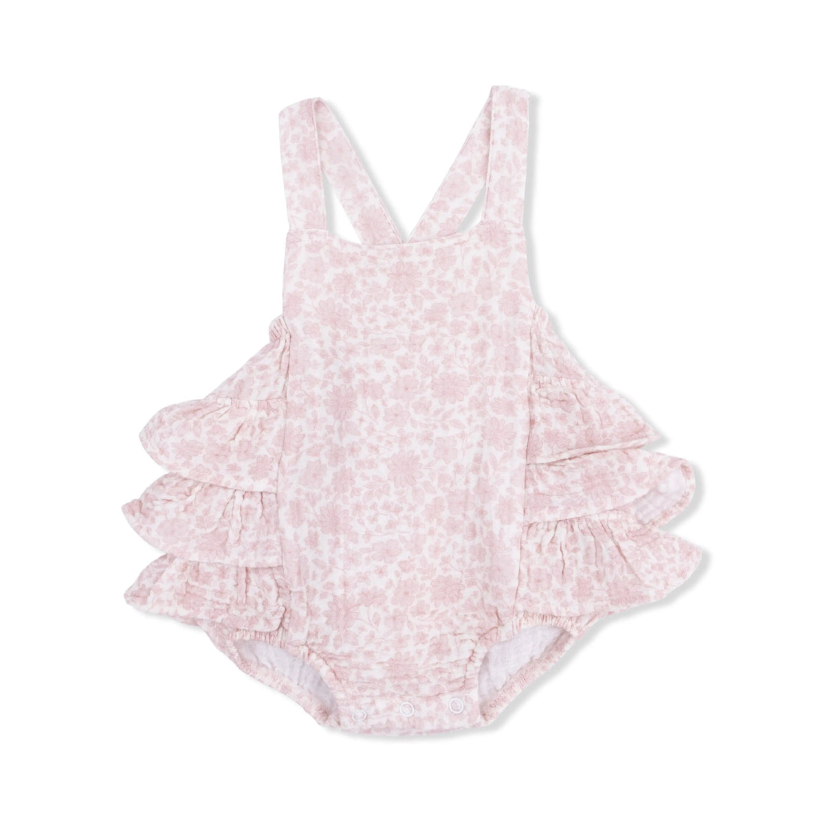 Angel Dear Harper Floral - Ruffle Sunsuit - 