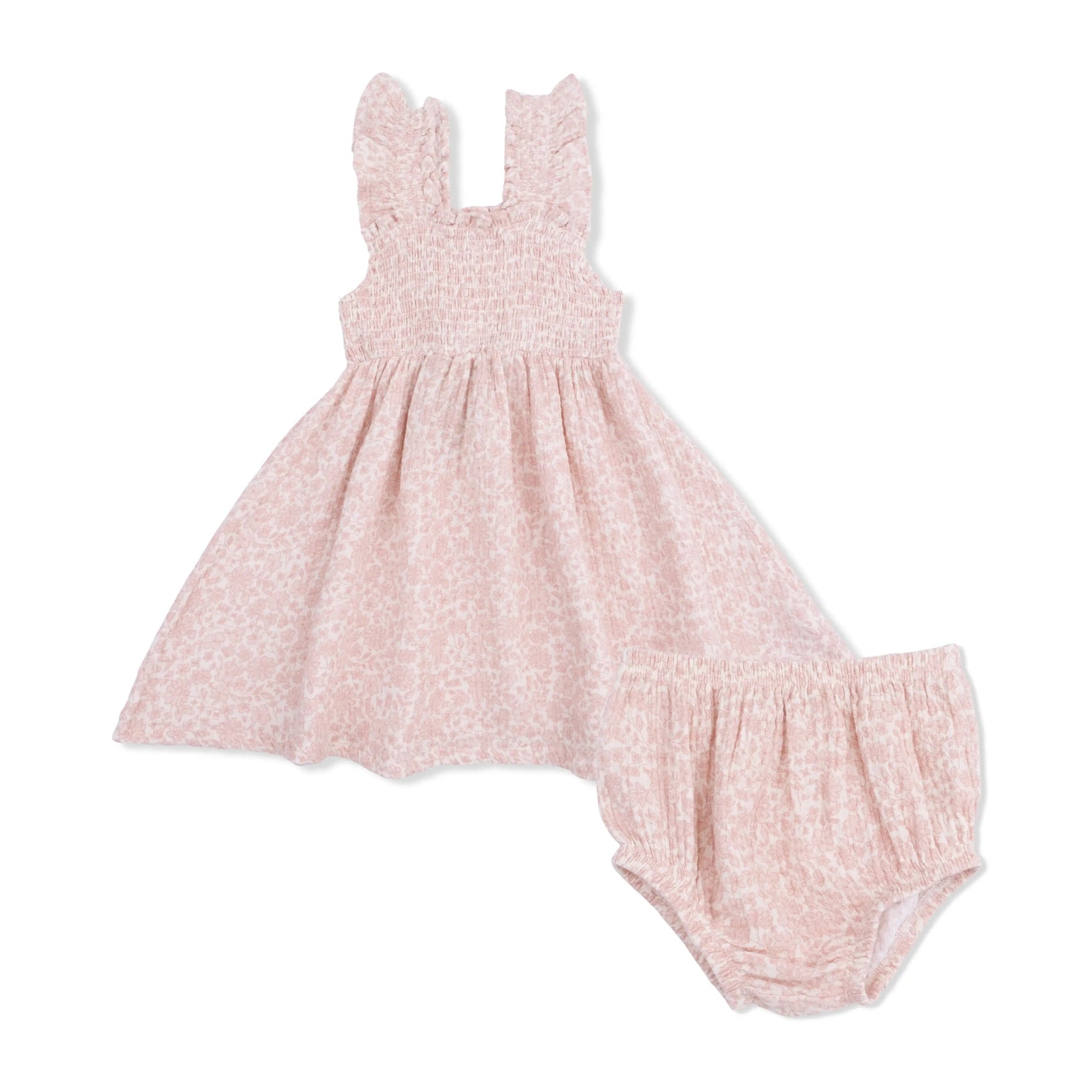 Angel Dear Harper Floral - Smocked Sundress with Bloomer - 