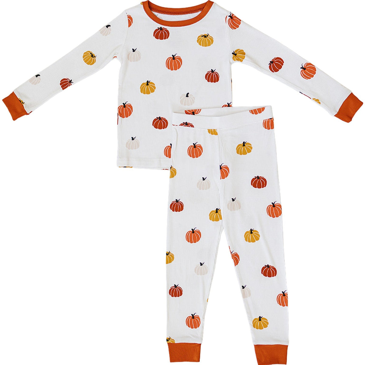 Mebie Baby Harvest Bamboo Cozy Set Halloween Pumpkin Print For Babies And Kids - 