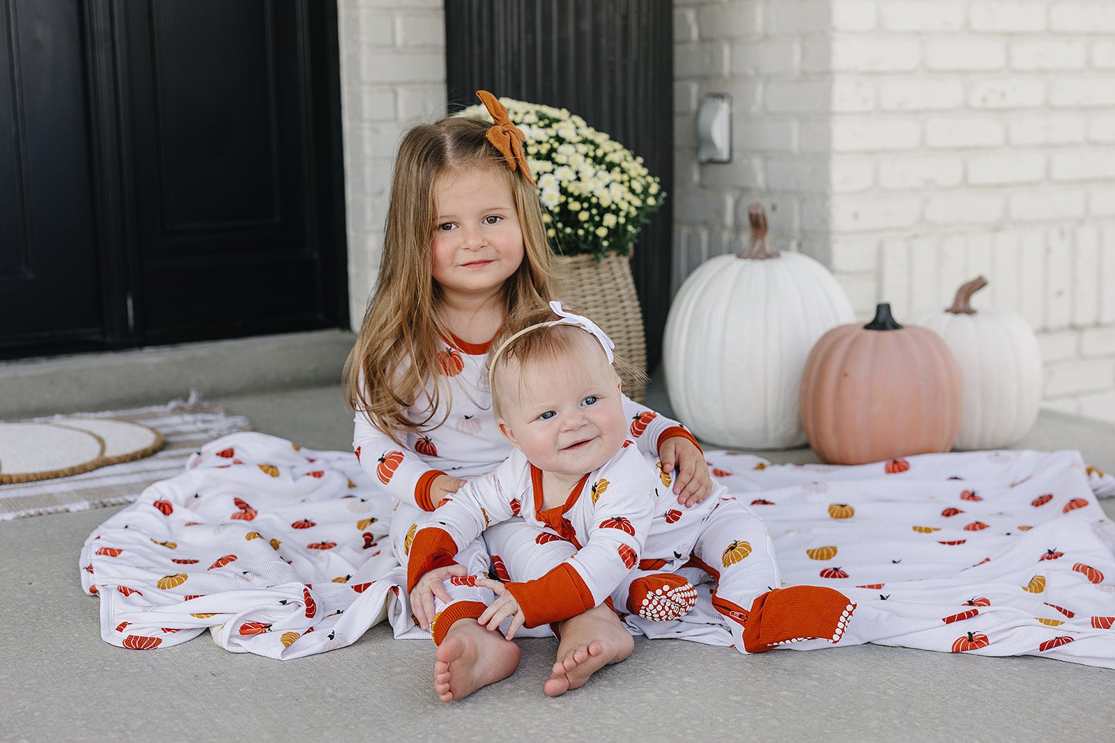 Mebie Baby Harvest Bamboo Fleece Quilt For Baby Halloween Print Cozy Dual Side - 