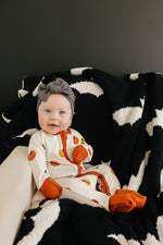 Mebie Baby Harvest Bamboo Zipper Sleepwear For Babies Pumpkin Print 0 - 18 Months Mebie Baby - 