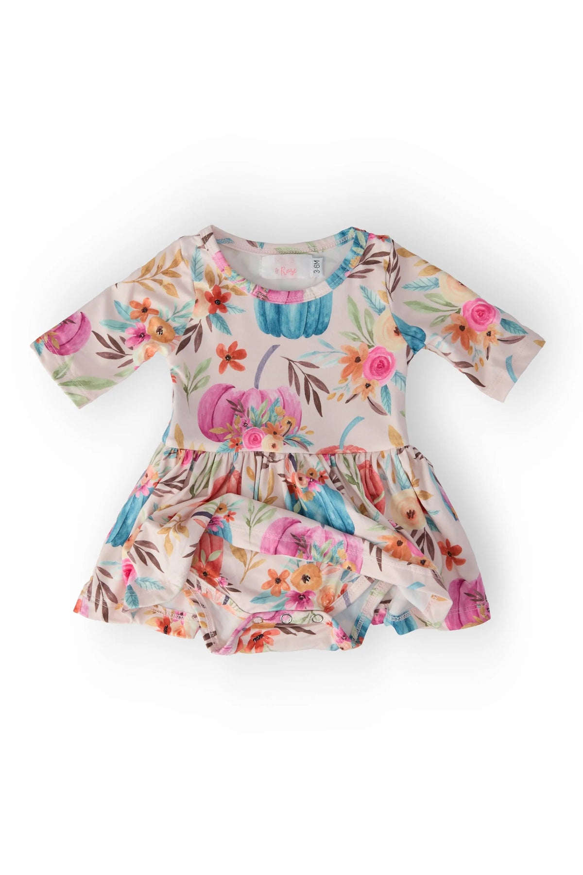 Mila & Rose ® Harvest Blooms 3/4 Sleeve Twirl Bodysuit - 