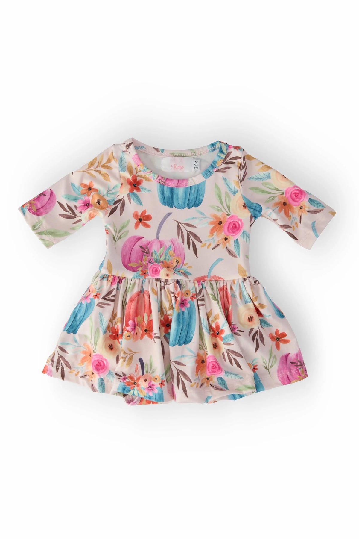 Mila & Rose ® Harvest Blooms 3/4 Sleeve Twirl Bodysuit - 