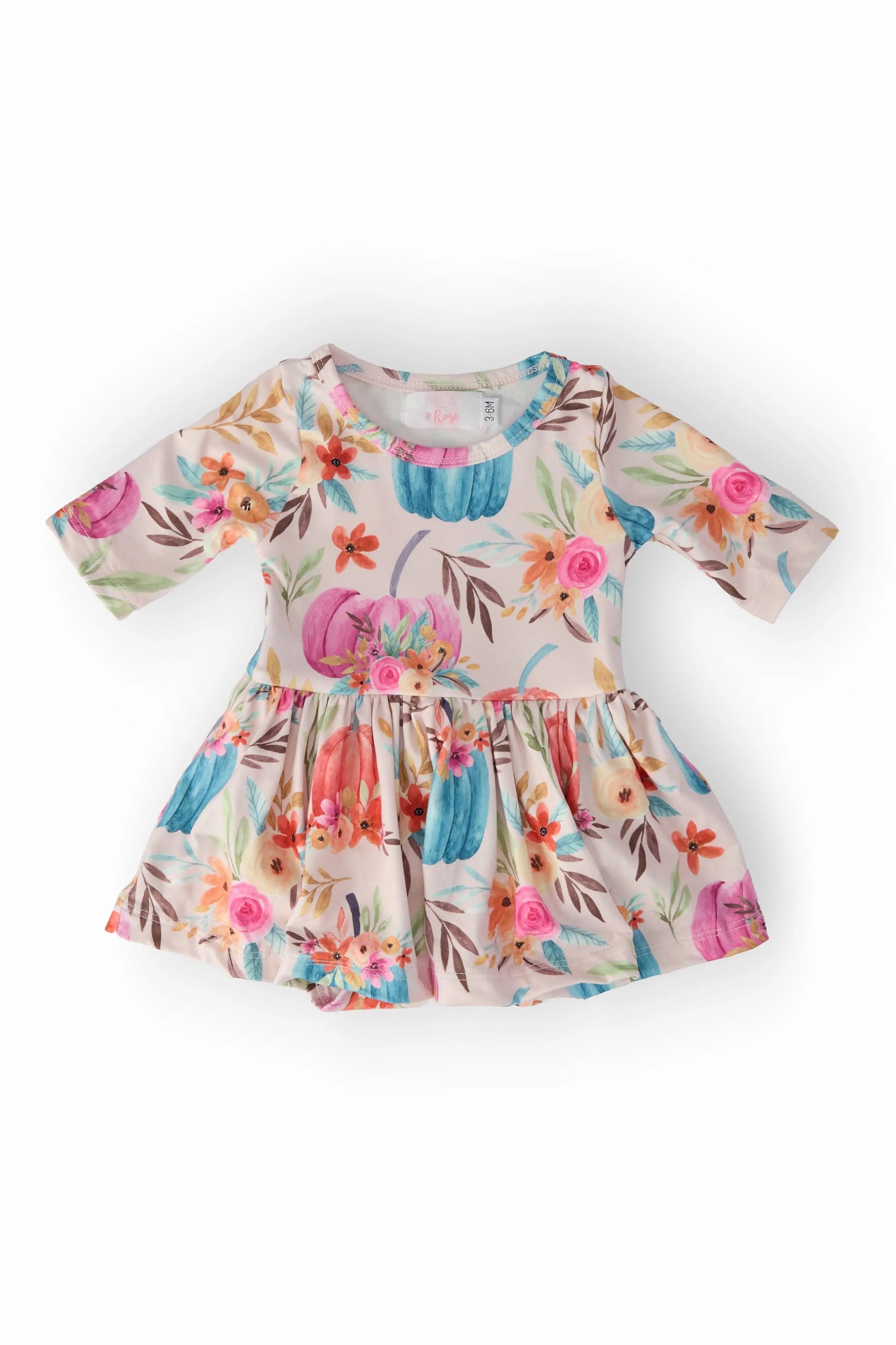 Mila & Rose ® Harvest Blooms 3/4 Sleeve Twirl Bodysuit - 
