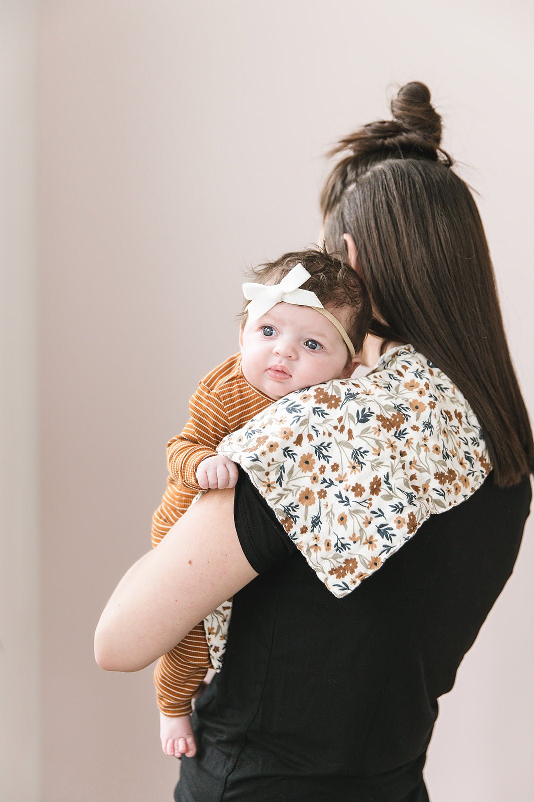 Mebie Baby Harvest Floral Muslin Burp Cloth - 
