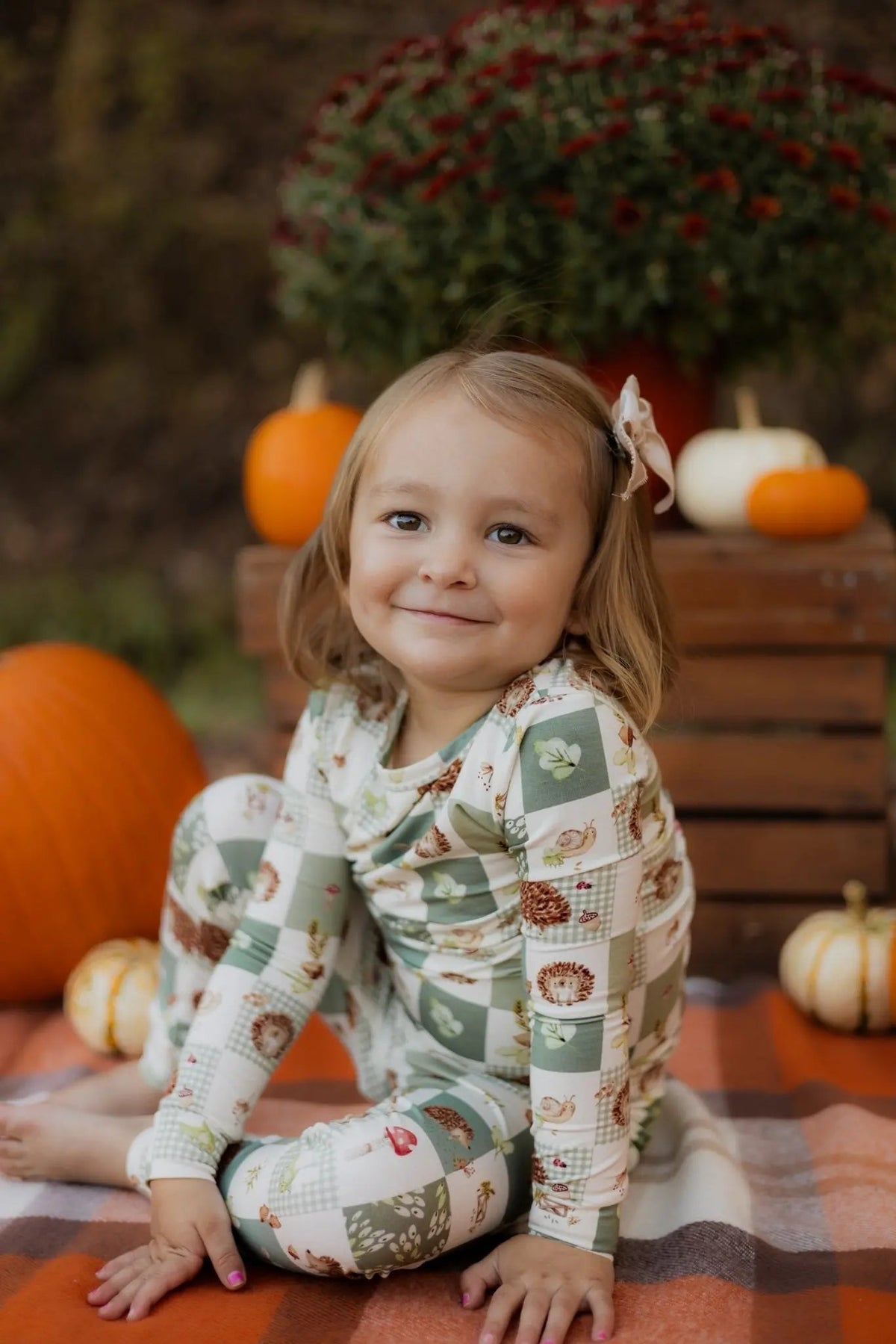 Little Joy Co. Harvest Hedgehogs 2pc Bamboo Pajamas - 