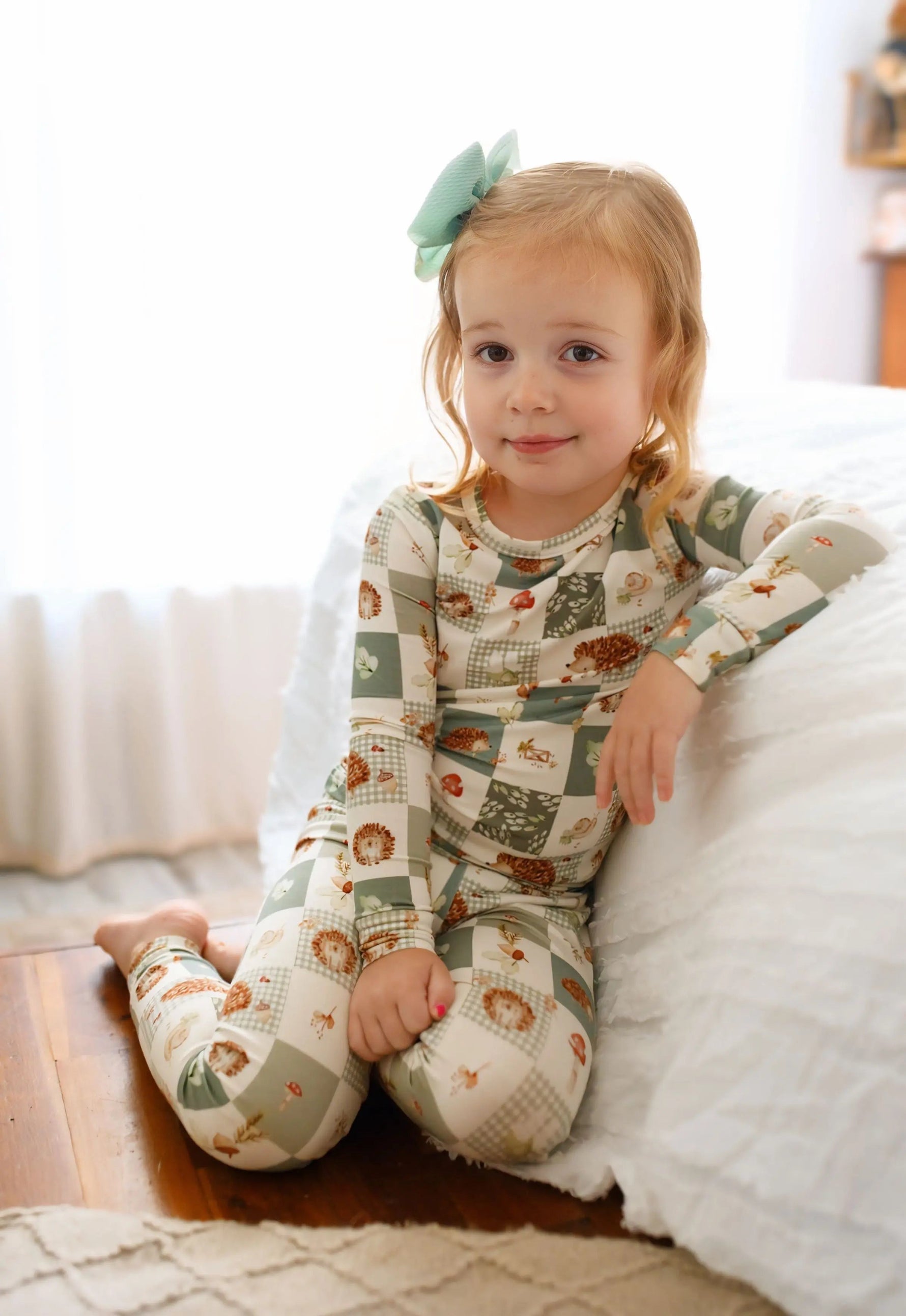 Little Joy Co. Harvest Hedgehogs 2pc Bamboo Pajamas - 