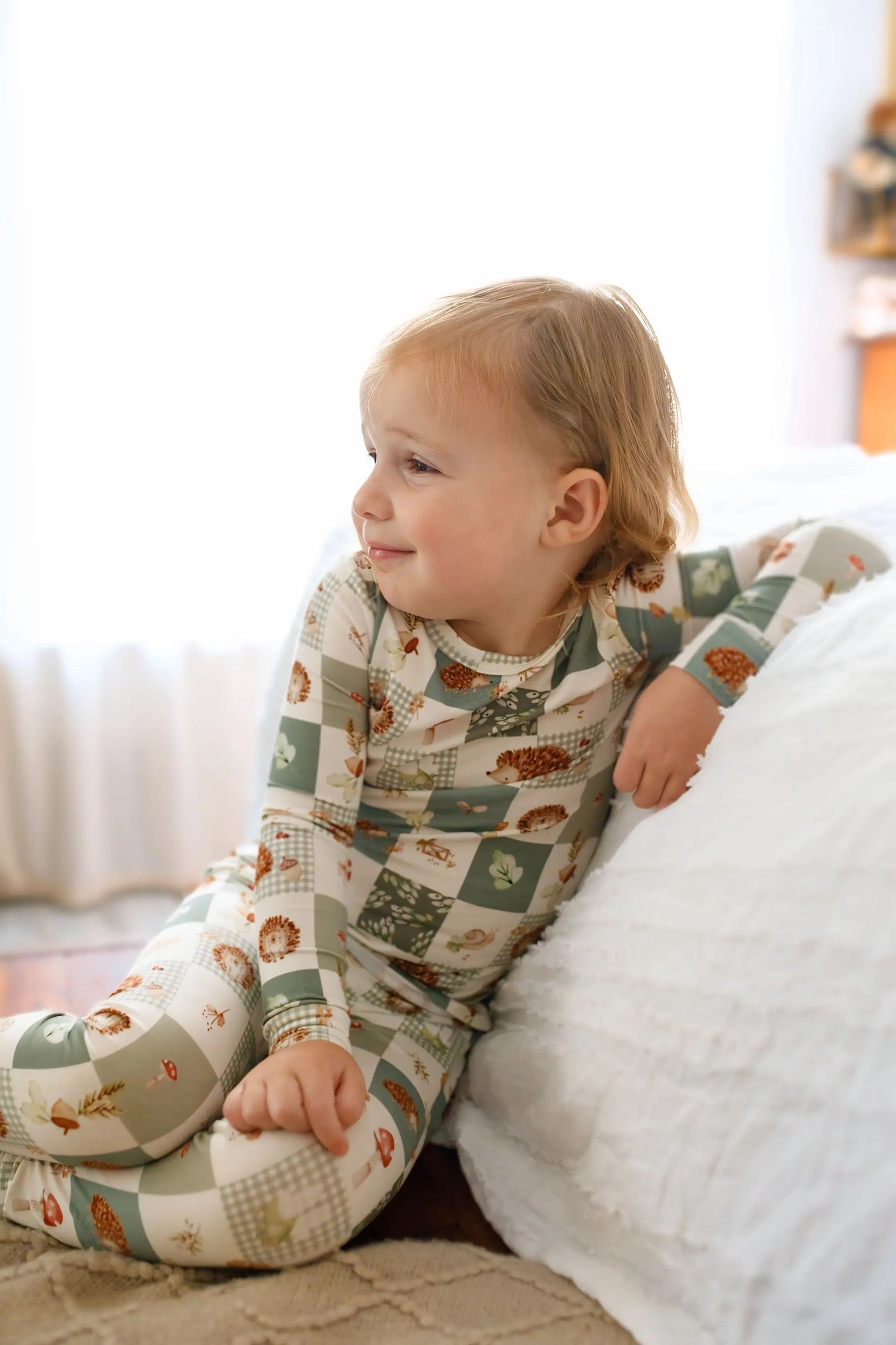 Little Joy Co. Harvest Hedgehogs 2pc Bamboo Pajamas - 