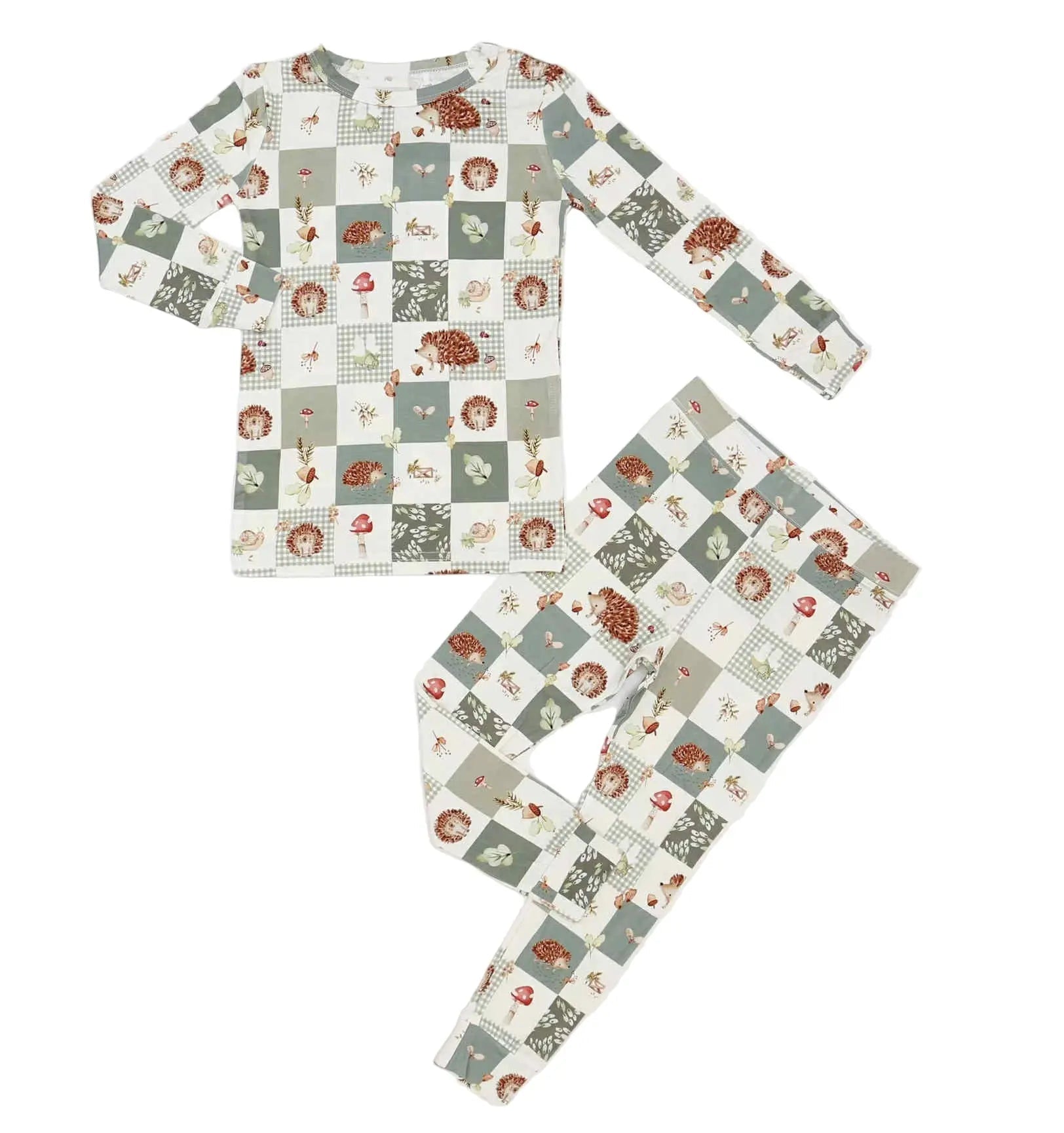 Little Joy Co. Harvest Hedgehogs 2pc Bamboo Pajamas - 