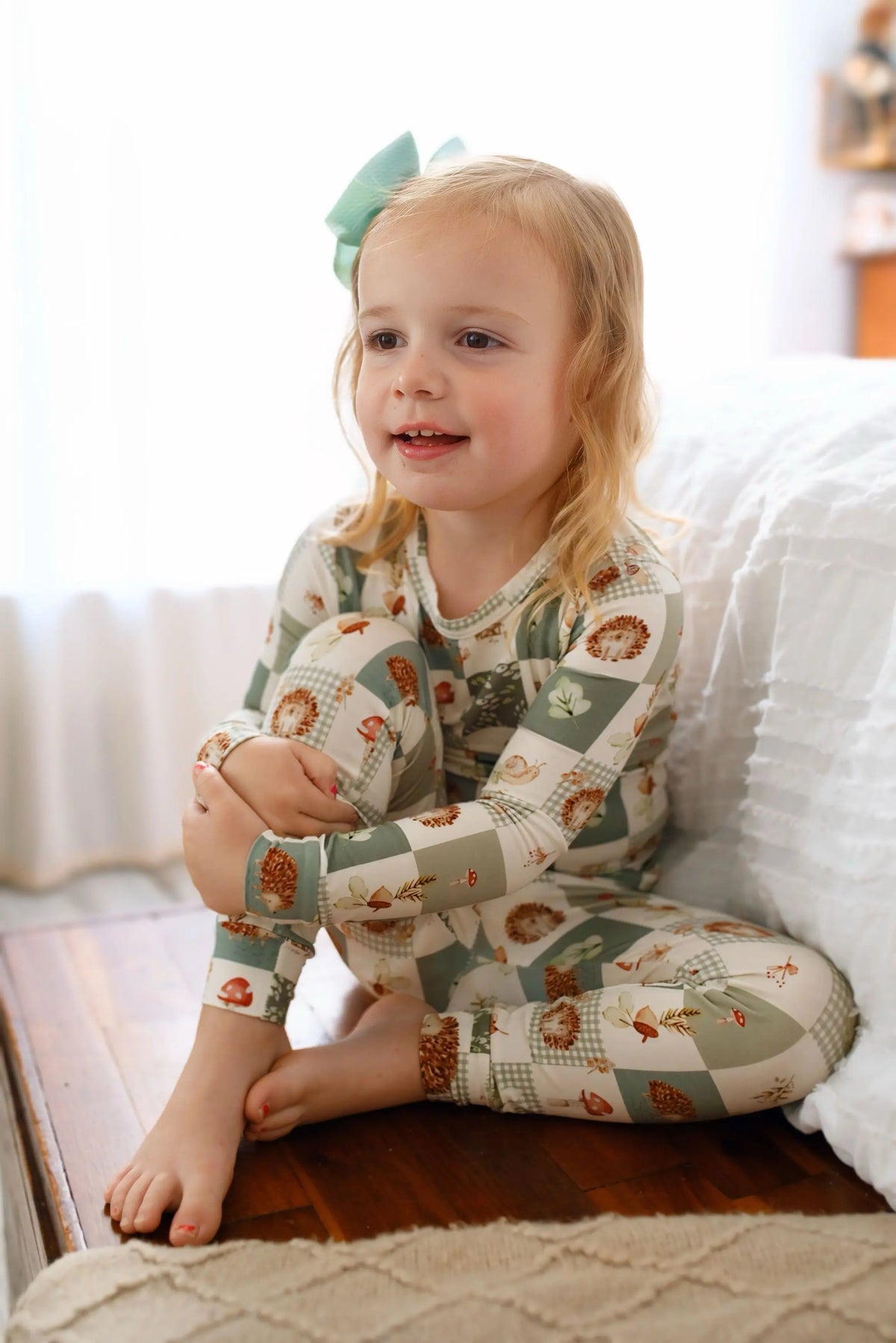Little Joy Co. Harvest Hedgehogs 2pc Bamboo Pajamas - 