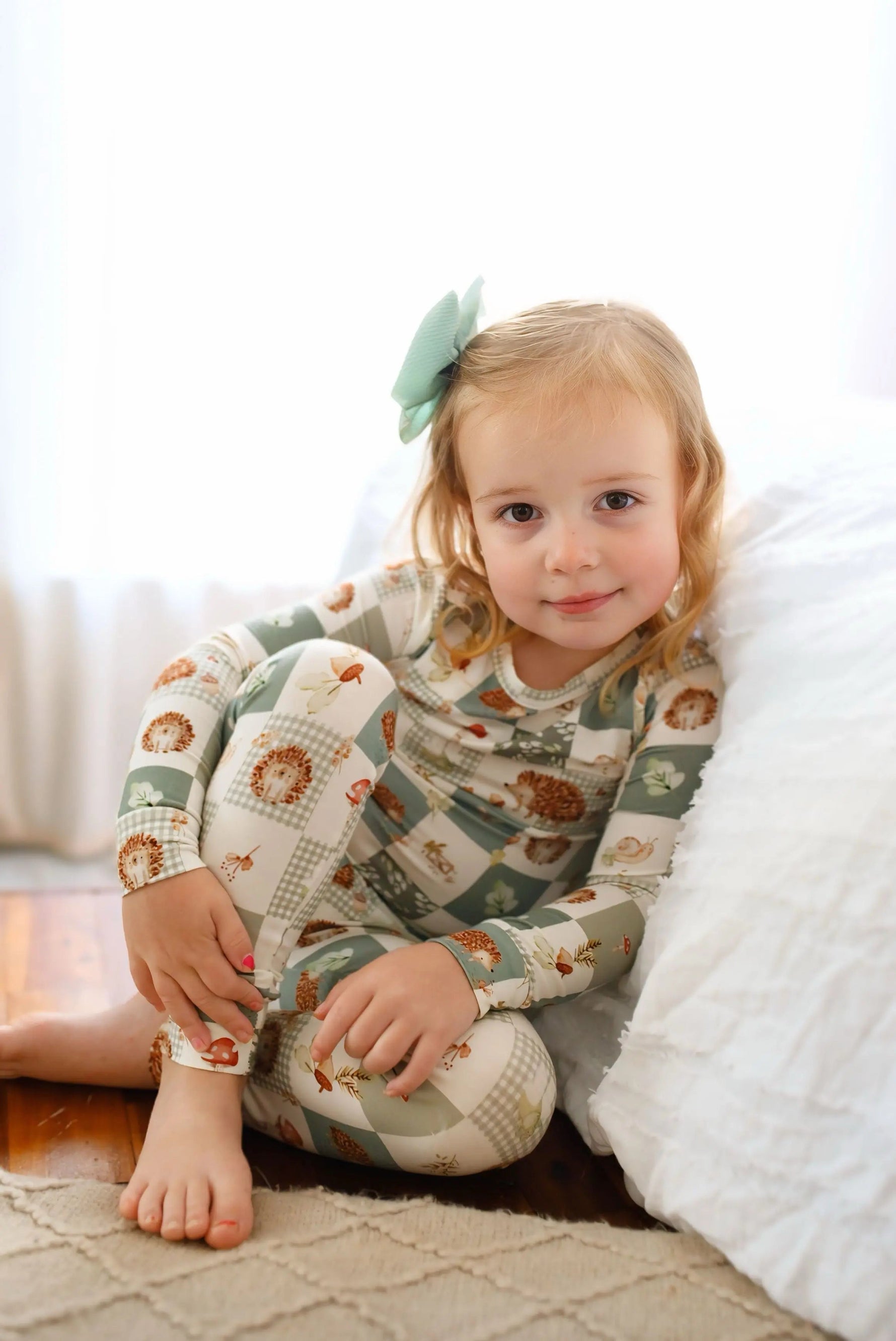 Little Joy Co. Harvest Hedgehogs 2pc Bamboo Pajamas - 