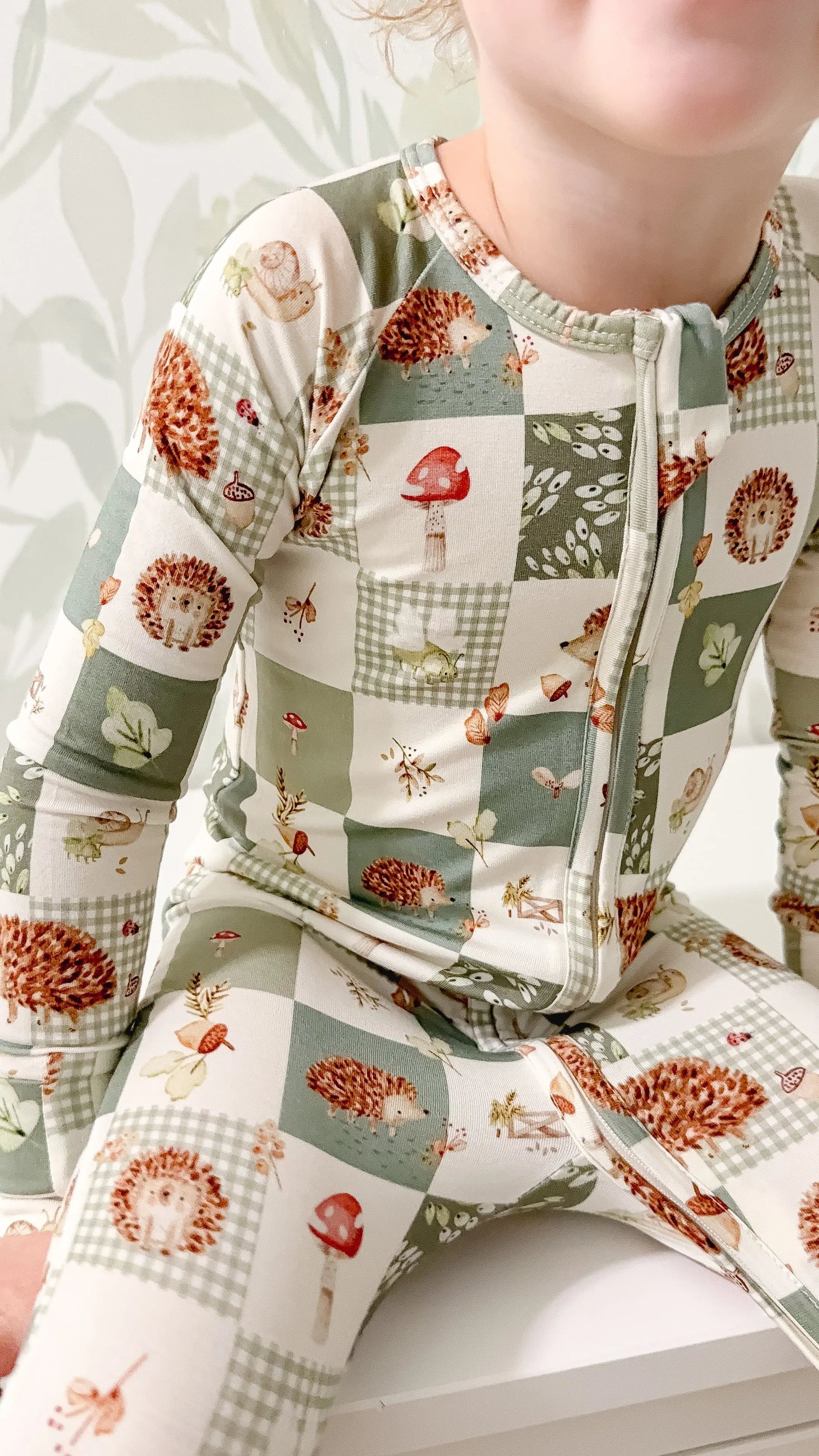 Little Joy Co. Harvest Hedgehogs Bamboo Zippy Pajamas - 
