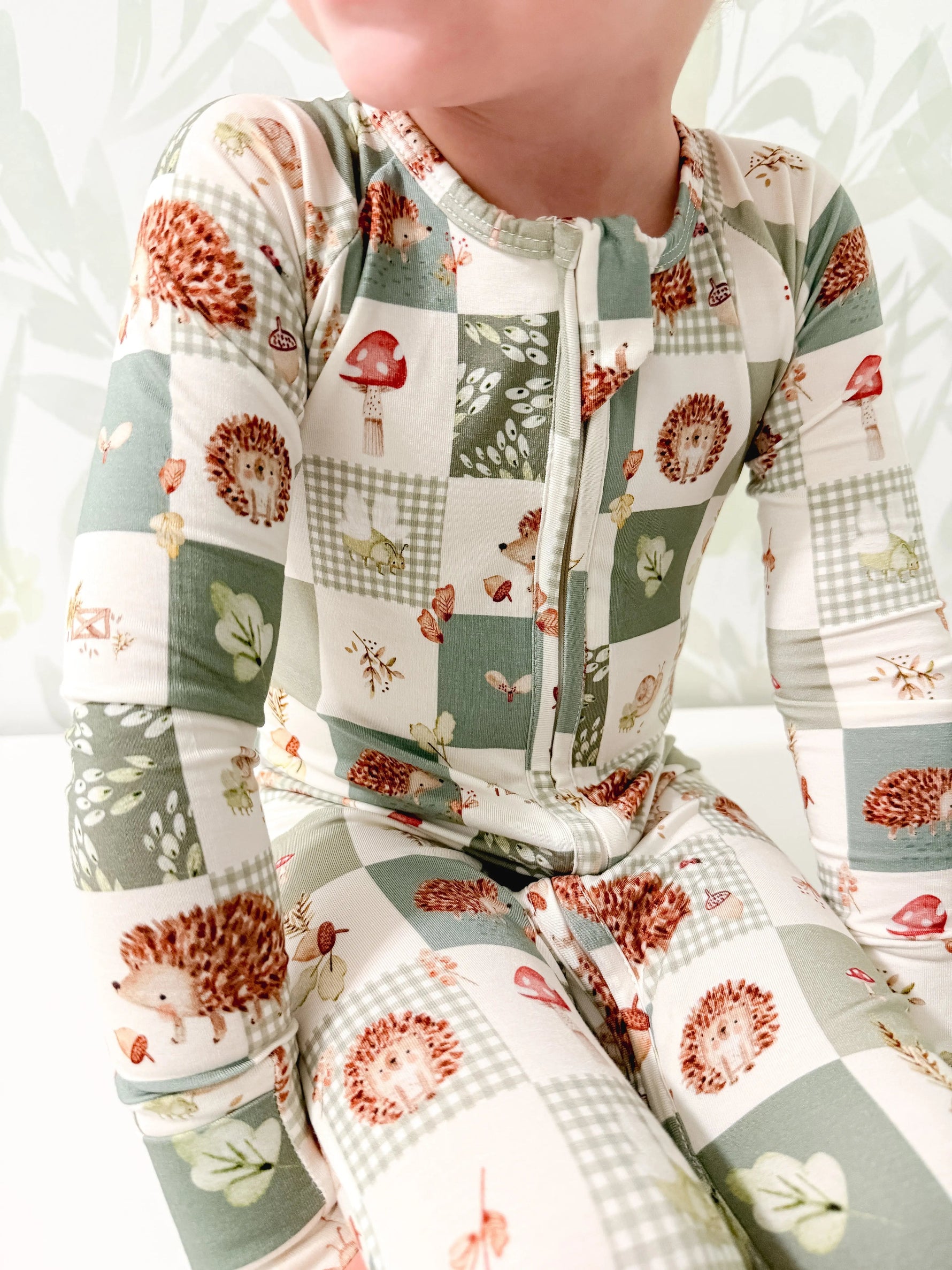 Little Joy Co. Harvest Hedgehogs Bamboo Zippy Pajamas - 