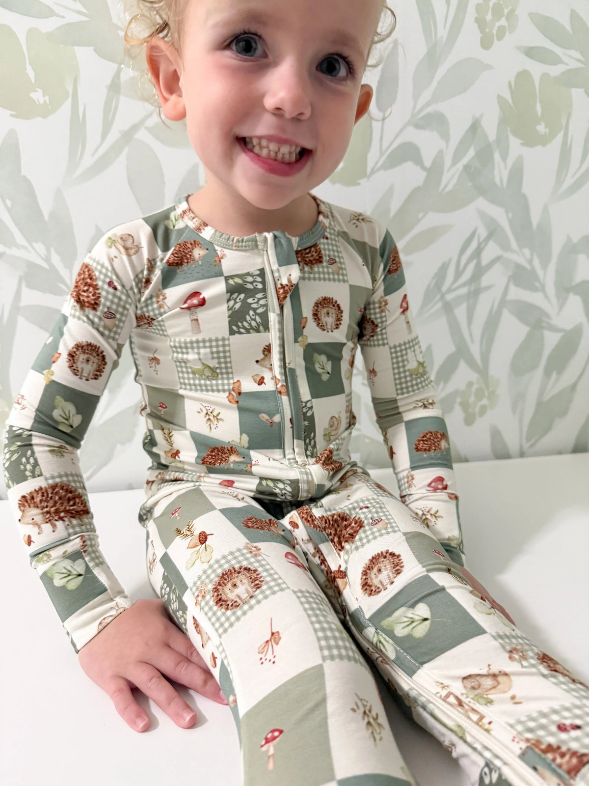 Little Joy Co. Harvest Hedgehogs Bamboo Zippy Pajamas - 