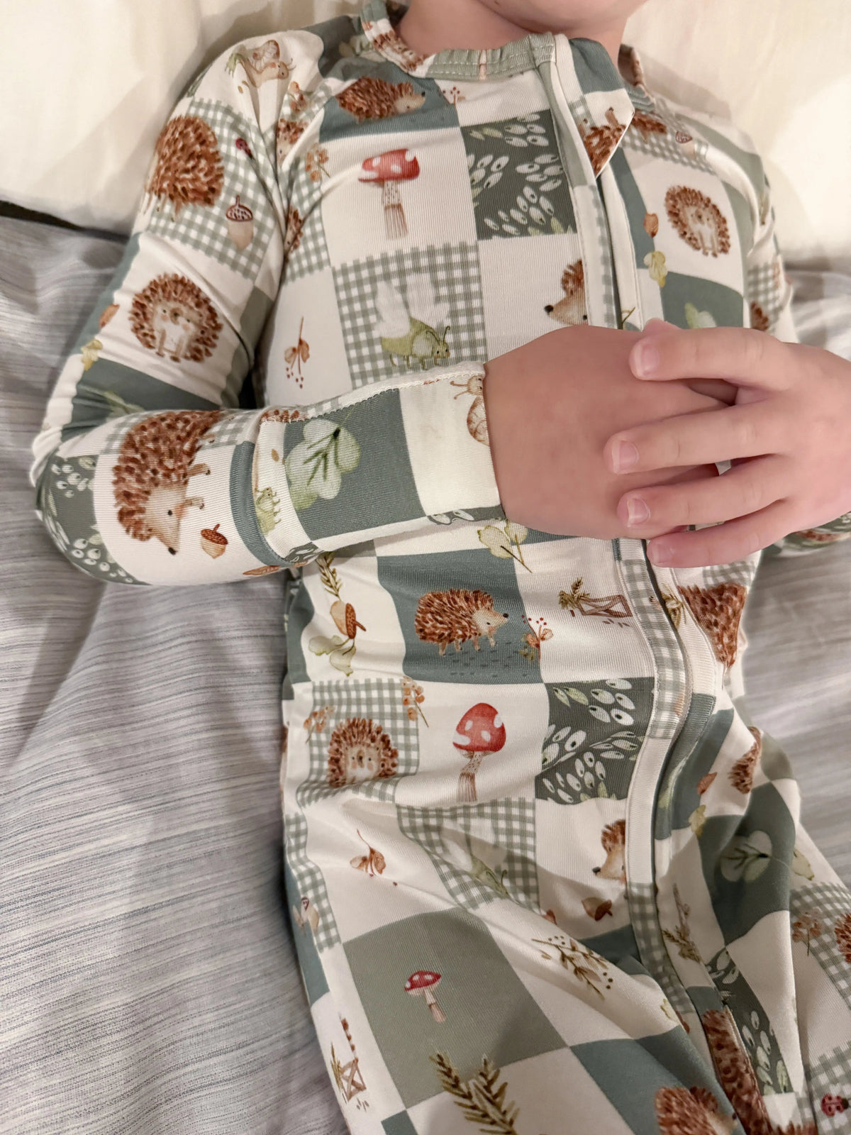 Little Joy Co. Harvest Hedgehogs Bamboo Zippy Pajamas - 