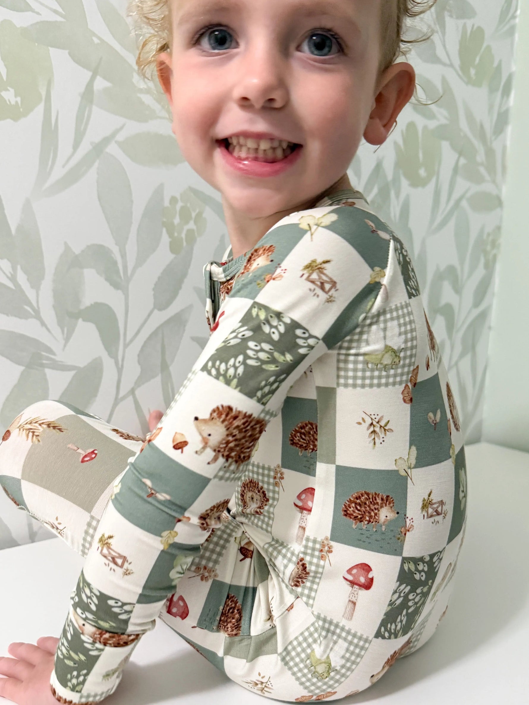 Little Joy Co. Harvest Hedgehogs Bamboo Zippy Pajamas - 