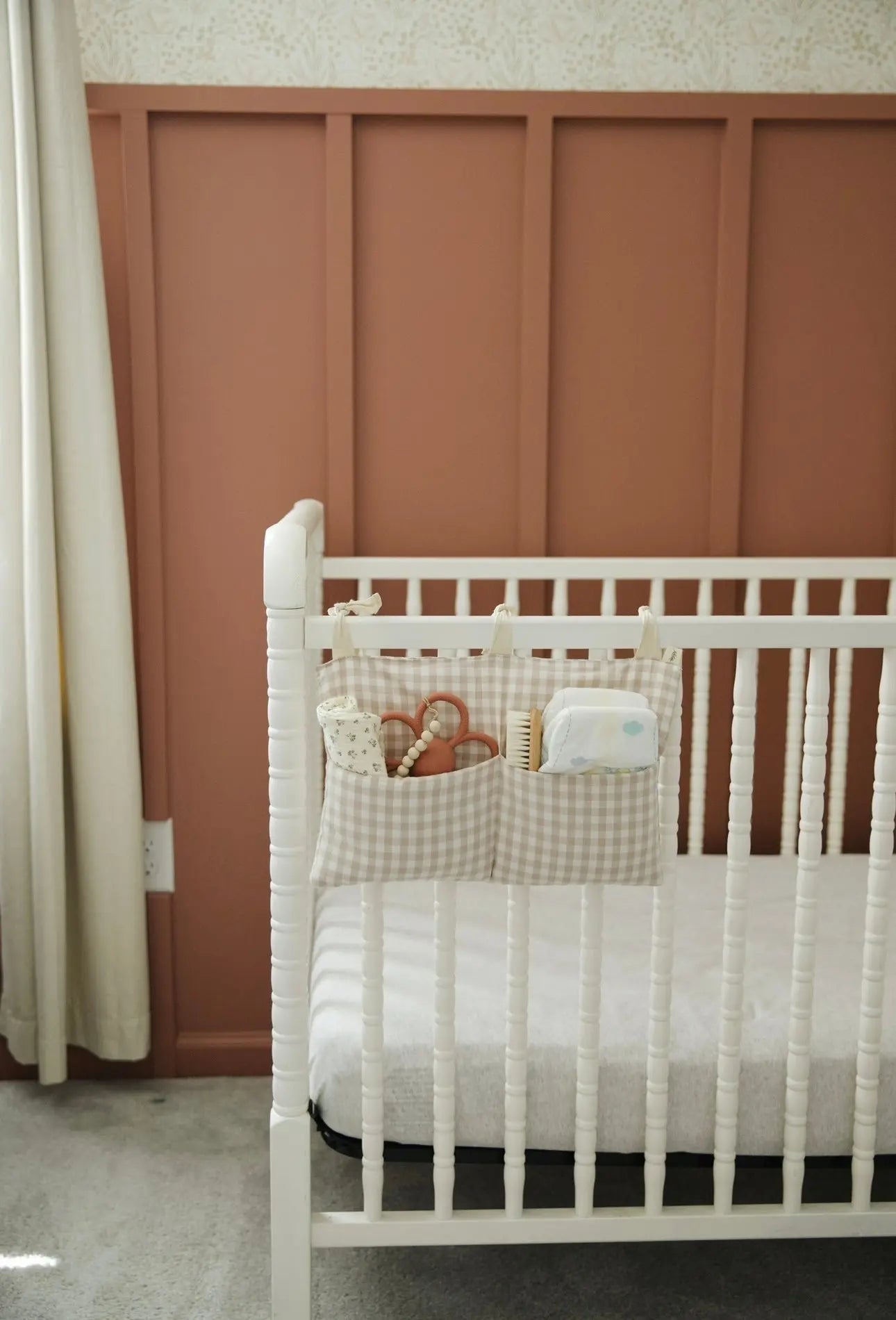 Little Mae & Co Haven Baby Crib Diaper Caddy Storage Organizer Nursery Room - 