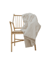 Little Mae & Co Haven Beige Gingham Crib Quilted BlanketEveretts Place