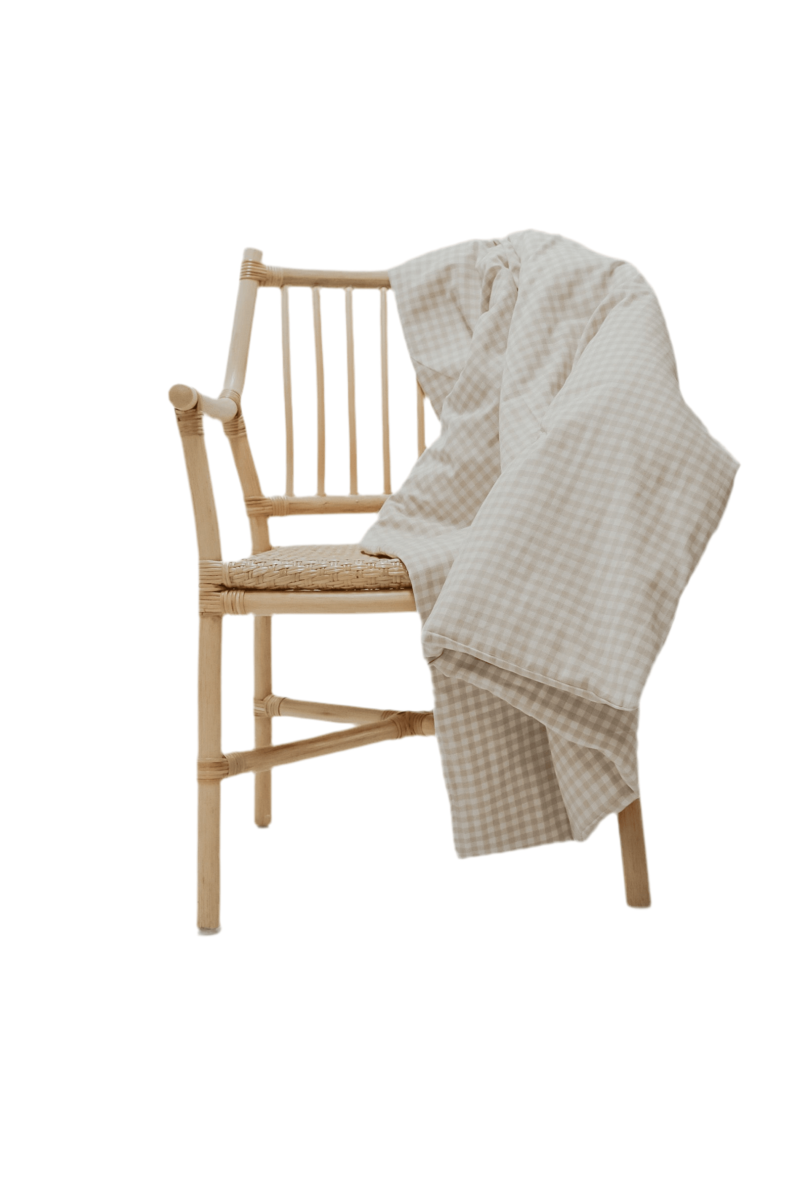 Little Mae & Co Haven Beige Gingham Crib Quilted BlanketEveretts Place