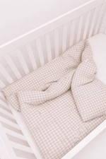 Little Mae & Co Haven Beige Gingham Crib Quilted BlanketEveretts Place