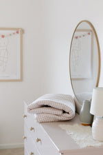 Little Mae & Co Haven Beige Gingham Crib Quilted BlanketEveretts Place