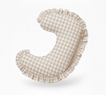 Little Mae & Co Haven Beige Gingham Ruffle Nursing Pillow CoverEveretts Place