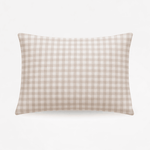 Little Mae & Co Haven Beige White Gingham Standard PillowcaseEveretts Place