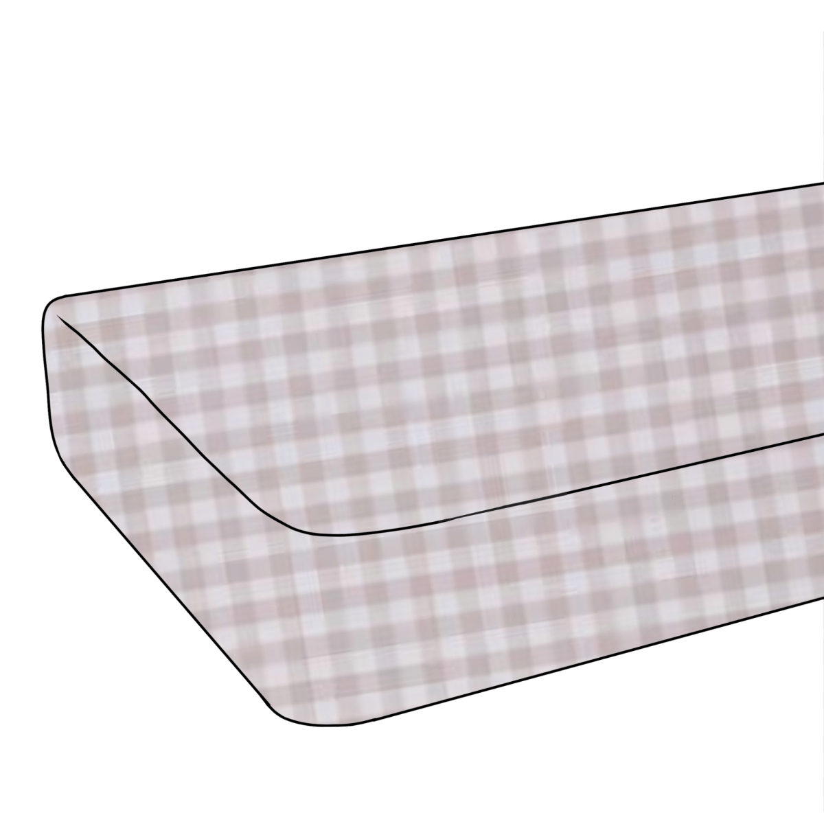 Haven Crib Sheet Gingham Print Cotton Knit 52x28 Inches - Everetts Place Boutique - 