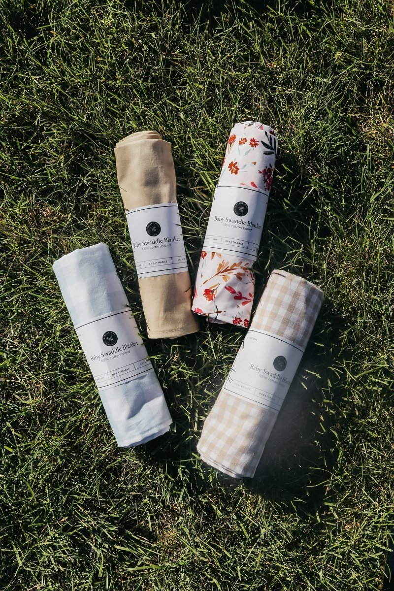 Little Mae & Co Haven Gingham Baby Blanket Soft Cotton Comfort For Sleep - Everetts Place Boutique - 