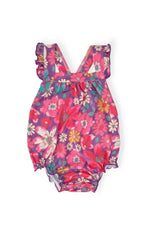 Mila & Rose ® Hawaiian Floral Ruffle Cross Back Romper - 