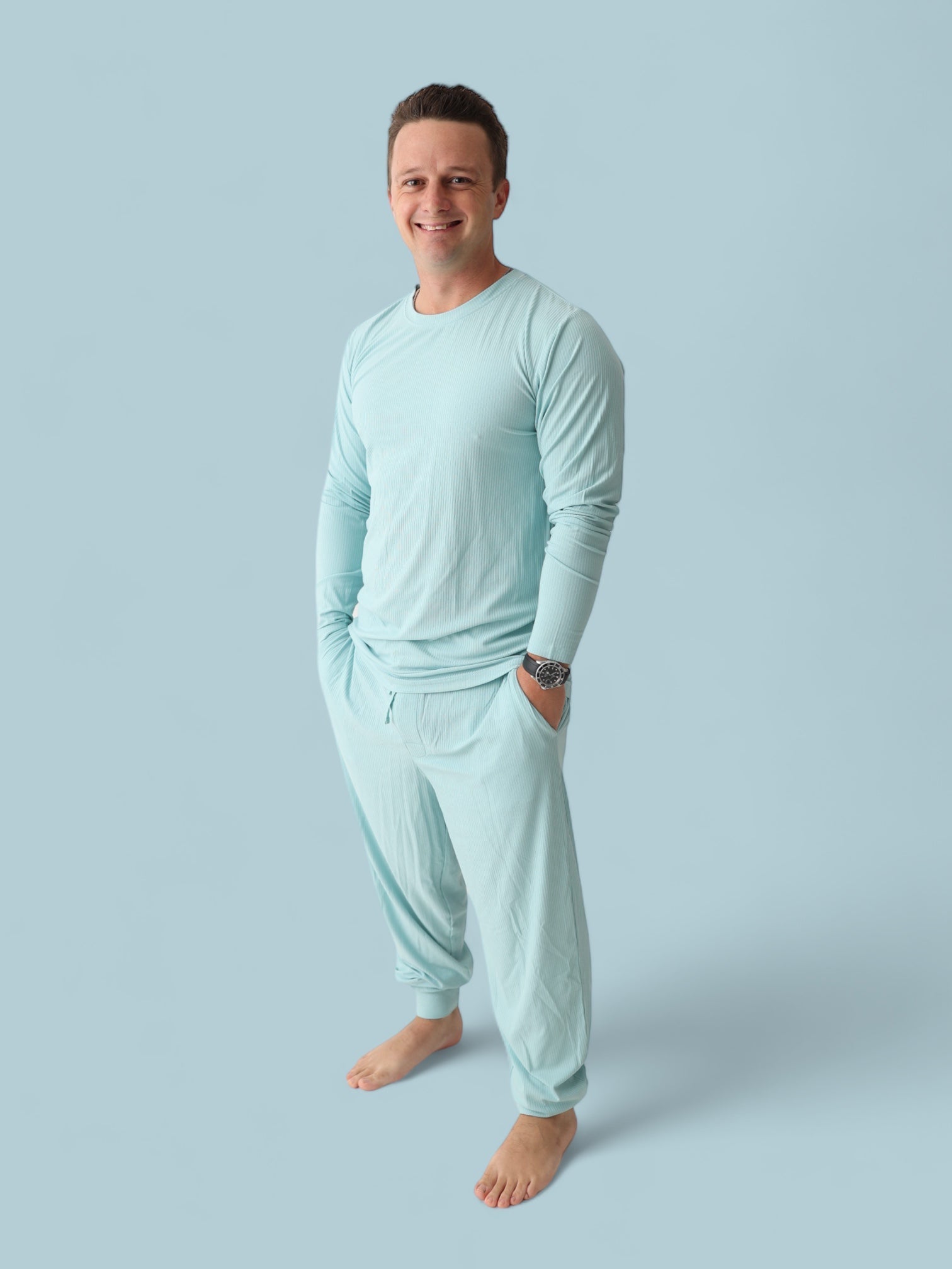 DREAM BIG LITTLE CO HAZY BLUE RIB DREAM MEN'S TOPEveretts Place