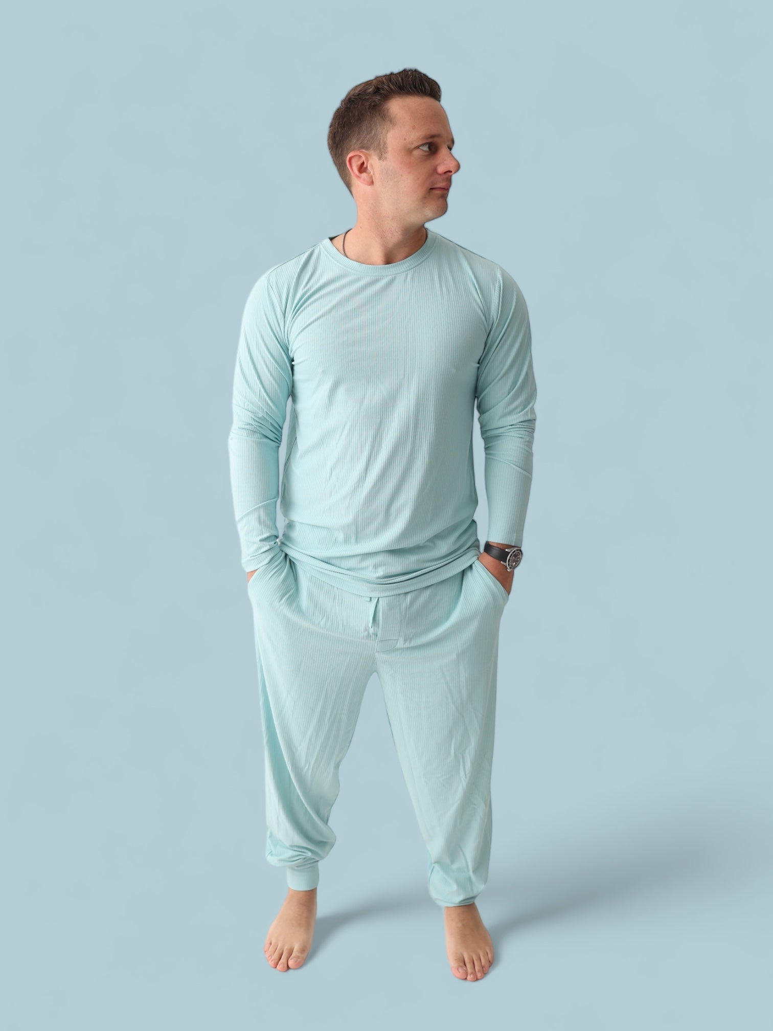 DREAM BIG LITTLE CO HAZY BLUE RIB DREAM MEN'S TOPEveretts Place