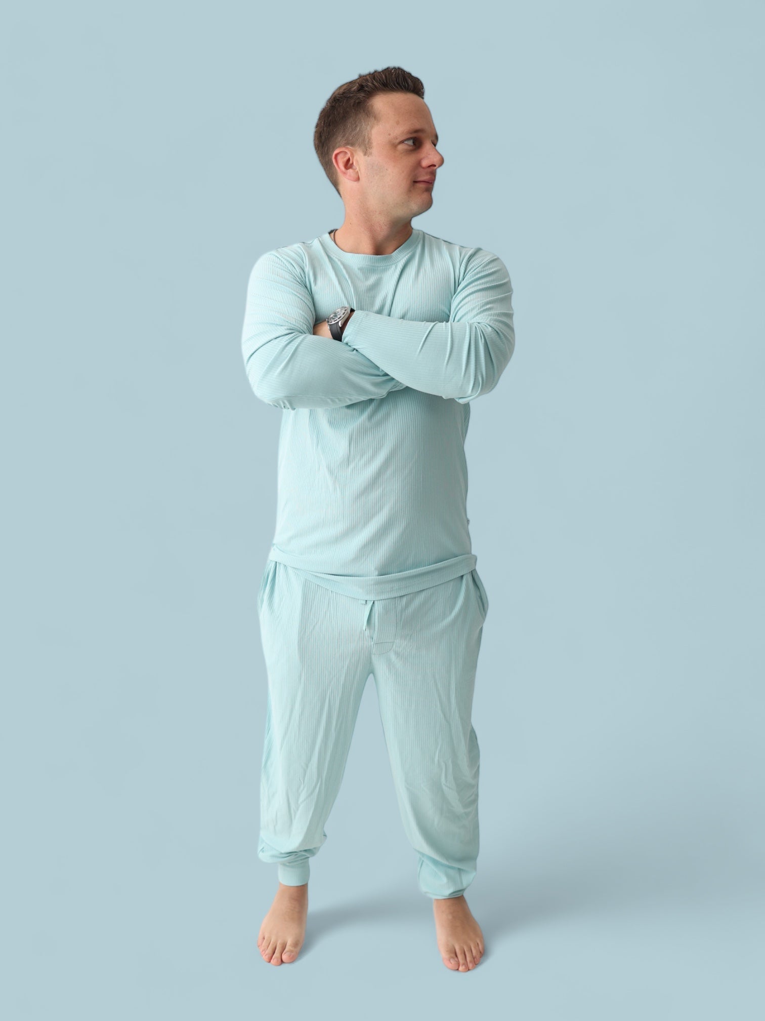 DREAM BIG LITTLE CO HAZY BLUE RIB MEN'S DREAM JOGGER PANTEveretts Place