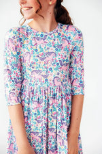 Mila & Rose ® Head in the Clouds 3/4 Sleeve Pocket Twirl Dress - 
